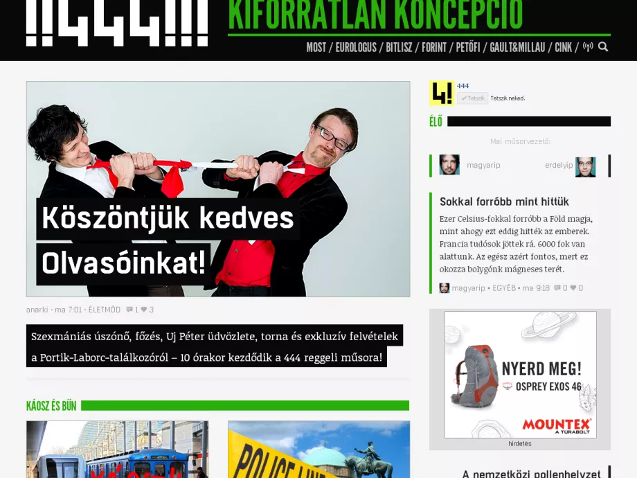 Értékesítés nélkül indult a 444.hu