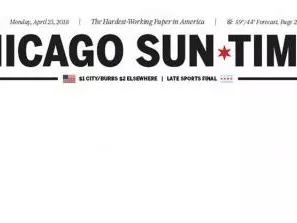 Üres címlappal jelent meg a Chicago Sun Times