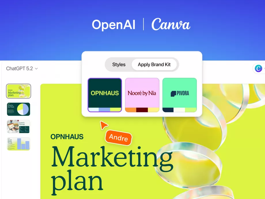 Canva–ChatGPT-integráció: az AI-ügynök mostantól a márkák logóit, betűtípusait és színeit is megtanulja