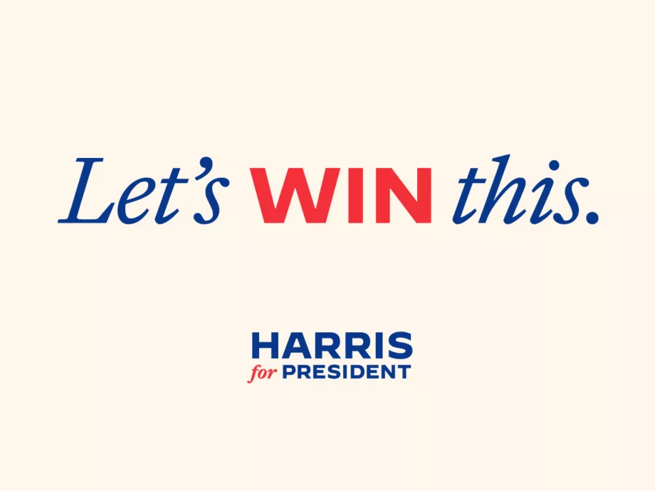 Villámgyorsan készült el Kamala Harris kampányának új arculata
