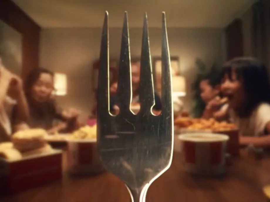 A KFC reklámjában bocsánatot kér az evőeszközöktől, mert jobb dolog az ujjnyalogatás