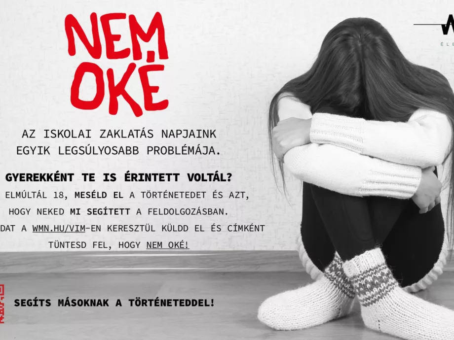 Nem oké – Történetgyűjtő kampány és Jótékonysági est az iskolai zaklatás ellen