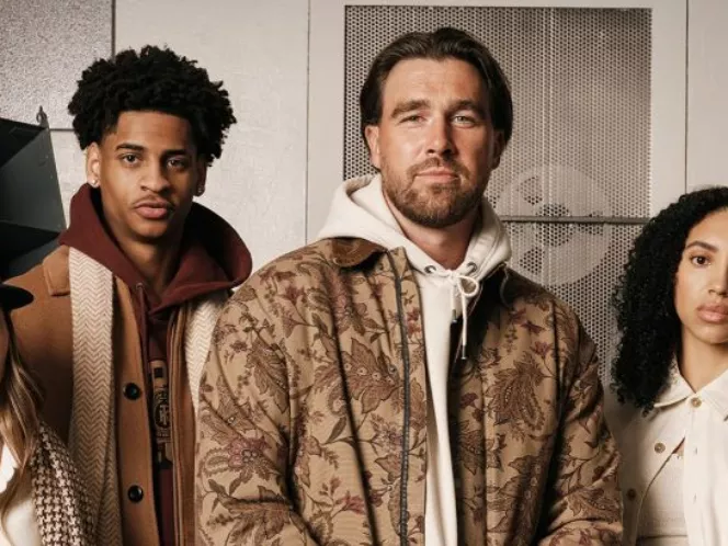 Új celeb az American Eagle-nél: Travis Kelce és a farmercég közös kollekcióval robbant be Taylor Swift eljegyzése után